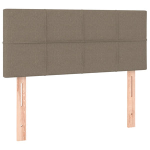 Κρεβάτι Boxspring με Στρώμα & LED Taupe 90x190 εκ. Υφασμάτινο