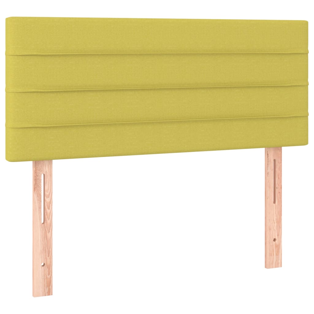 Κρεβάτι Boxspring με Στρώμα & LED Πράσινο 80x200 εκ. Υφασμάτινο