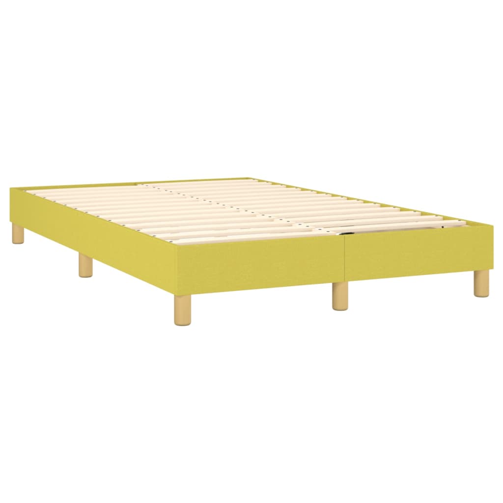 Κρεβάτι Boxspring με Στρώμα & LED Πράσινο 120x200 εκ Υφασμάτινο