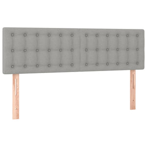 Κρεβάτι Boxspring με Στρώμα & LED Αν.Γκρι 140x190εκ. Υφασμάτινο