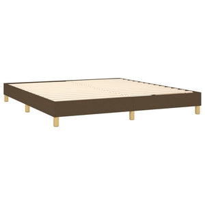 Κρεβάτι Boxspring με Στρώμα & LED Σκ.Καφέ 160x200 εκ Υφασμάτινο - Pakobazaar