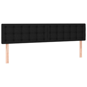 Κρεβάτι Boxspring με Στρώμα & LED Μαύρο 180x200 εκ. Υφασμάτινο - Pakobazaar