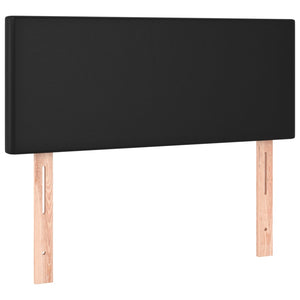 Κρεβάτι Boxspring με Στρώμα & LED Μαύρο 100x200 εκ. Συνθ. Δέρμα - Pakobazaar