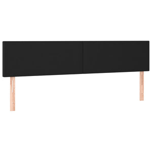 Κρεβάτι Boxspring με Στρώμα & LED Μαύρο 180x200 εκ. Συνθ. Δέρμα