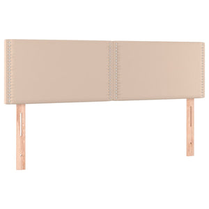 Κρεβάτι Boxspring Στρώμα&LED Καπουτσίνο 140x200 εκ. Συνθ. Δέρμα