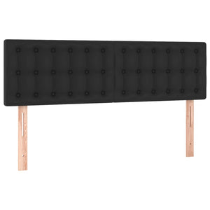 Κρεβάτι Boxspring με Στρώμα & LED Μαύρο 140x190 εκ. Συνθ. Δέρμα - Pakobazaar