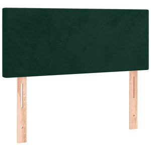 Κρεβάτι Boxspring με Στρώμα & LED Σκ. Πράσινο 80x200 εκ Βελούδο
