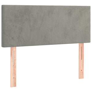 Κρεβάτι Boxspring με Στρώμα & LED Αν.Γκρι 100x200 εκ. Βελούδινο - Pakobazaar