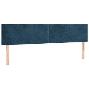 Κρεβάτι Boxspring με Στρώμα & LED Σκ. Μπλε 160x200εκ. Βελούδινο - Pakobazaar