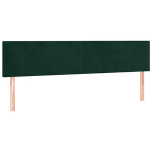 Κρεβάτι Boxspring με Στρώμα & LED Σκ. Πράσινο 200x200εκ Βελούδο