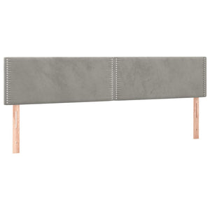 Κρεβάτι Boxspring με Στρώμα & LED Αν.Γκρι 180x200 εκ. Βελούδινο