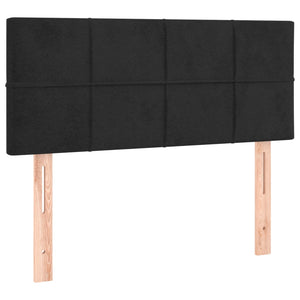 Κρεβάτι Boxspring με Στρώμα & LED Μαύρο 100x200 εκ. Βελούδινο