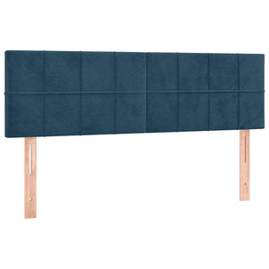 Κρεβάτι Boxspring με Στρώμα & LED Σκ. Μπλε 140x200εκ. Βελούδινο - Pakobazaar