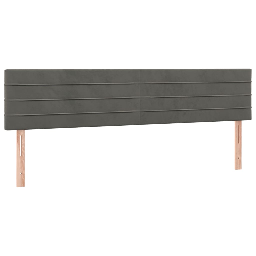 Κρεβάτι Boxspring με Στρώμα & LED Σκ. Γκρι 160x200εκ. Βελούδινο - Pakobazaar