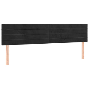 Κρεβάτι Boxspring με Στρώμα & LED Μαύρο 180x200 εκ. Βελούδινο