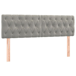 Κρεβάτι Boxspring με Στρώμα&LED Αν. Γκρι 140x190 εκ. Βελούδινο