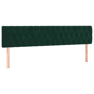 Κρεβάτι Boxspring με Στρώμα & LED Σκ. Πράσινο 200x200εκ Βελούδο