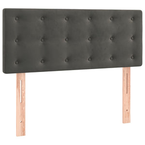 Κρεβάτι Boxspring με Στρώμα & LED Σκ. Γκρι 80x200 εκ. Βελούδινο