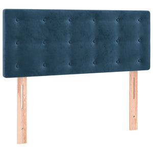 Κρεβάτι Boxspring με Στρώμα & LED Σκ. Μπλε 100x200εκ. Βελούδινο