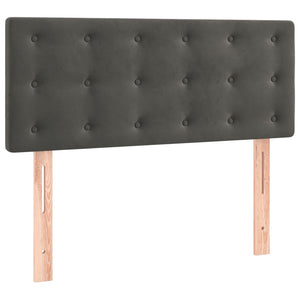 Κρεβάτι Boxspring με Στρώμα & LED Σκ. Γκρι 120x200εκ. Βελούδινο