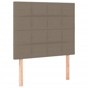 Κρεβάτι Boxspring με Στρώμα & LED Taupe 80x200 εκ. Υφασμάτινο