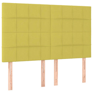 Κρεβάτι Boxspring με Στρώμα & LED Πράσινο 140x190 εκ Υφασμάτινο