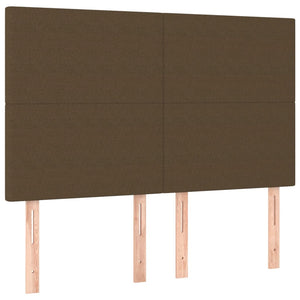 Κρεβάτι Boxspring με Στρώμα & LED Σκ.Καφέ 140x200 εκ Υφασμάτινο - Pakobazaar