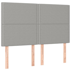 Κρεβάτι Boxspring με Στρώμα & LED Αν.Γκρι 140x200εκ. Υφασμάτινο - Pakobazaar