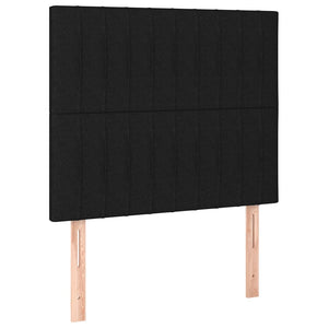 Κρεβάτι Boxspring με Στρώμα & LED Μαύρο 120x200 εκ. Υφασμάτινο