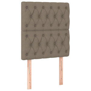 Κρεβάτι Boxspring με Στρώμα & LED Taupe 80x200 εκ. Υφασμάτινο