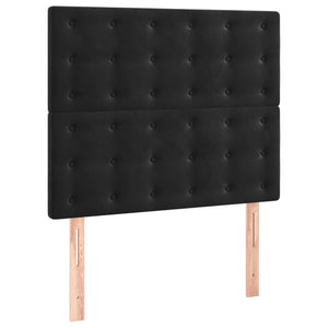 Κρεβάτι Boxspring με Στρώμα & LED Μαύρο 90x190 εκ. Βελούδινο