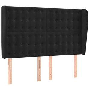 Κρεβάτι Boxspring με Στρώμα & LED Μαύρο 140x200 εκ. Βελούδινο
