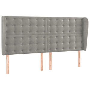 Κρεβάτι Boxspring με Στρώμα & LED Αν.Γκρι 180x200 εκ. Βελούδινο