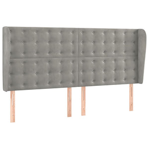 Κρεβάτι Boxspring με Στρώμα & LED Αν.Γκρι 200x200 εκ. Βελούδινο