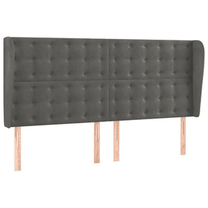 Κρεβάτι Boxspring με Στρώμα & LED Σκ. Γκρι 200x200εκ. Βελούδινο - Pakobazaar