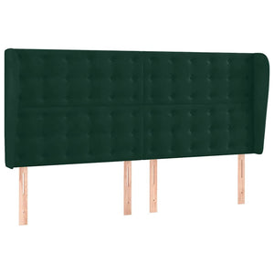 Κρεβάτι Boxspring με Στρώμα & LED Σκ. Πράσινο 200x200εκ Βελούδο