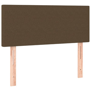 Κρεβάτι Boxspring με Στρώμα Σκούρο Καφέ 90x200 εκ. Υφασμάτινο