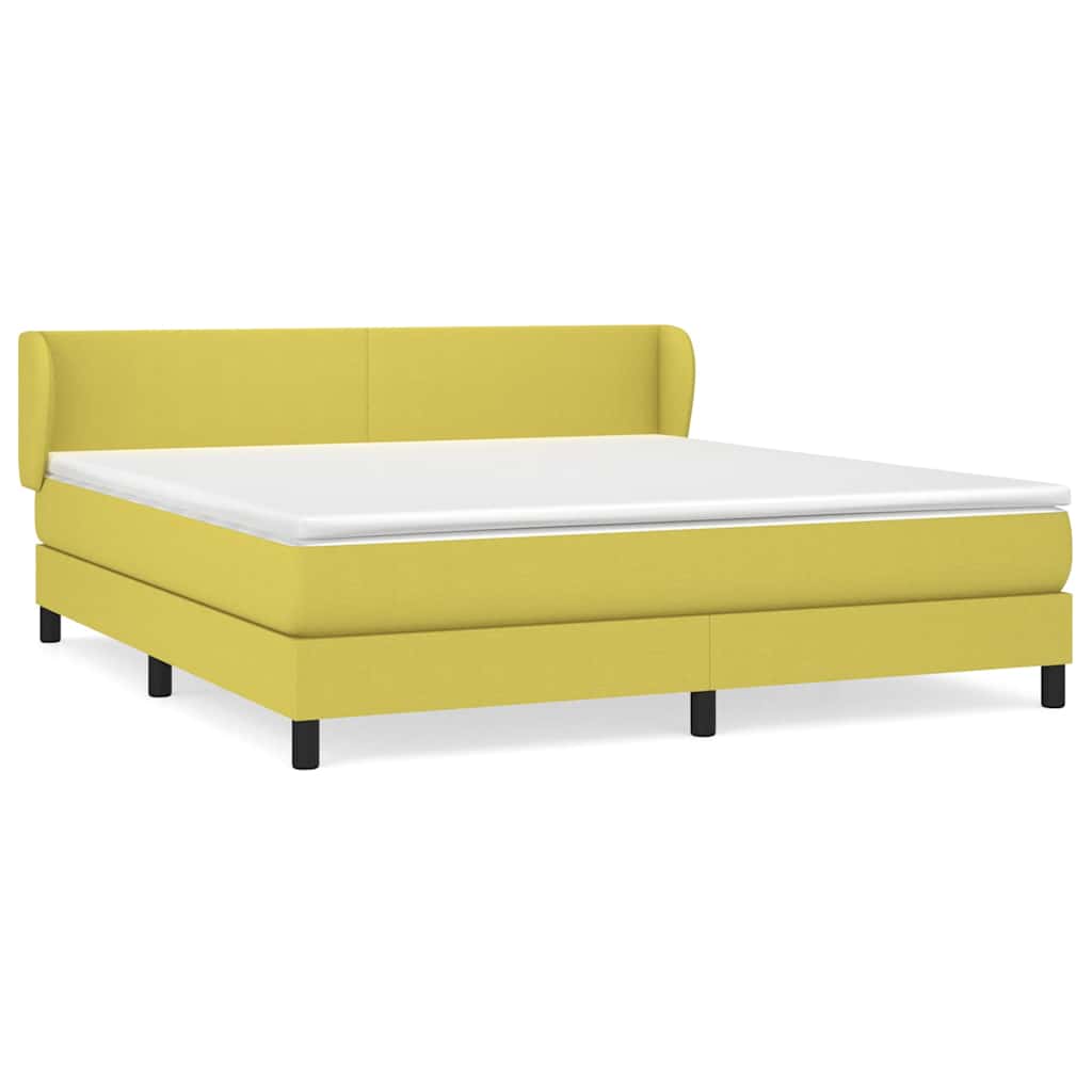 Κρεβάτι Boxspring με Στρώμα Πράσινο 180x200 εκ.Υφασμάτινο