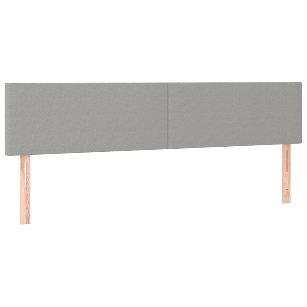 Κρεβάτι Boxspring με Στρώμα Ανοιχτό Γκρι 200x200 εκ. Υφασμάτινο - Pakobazaar