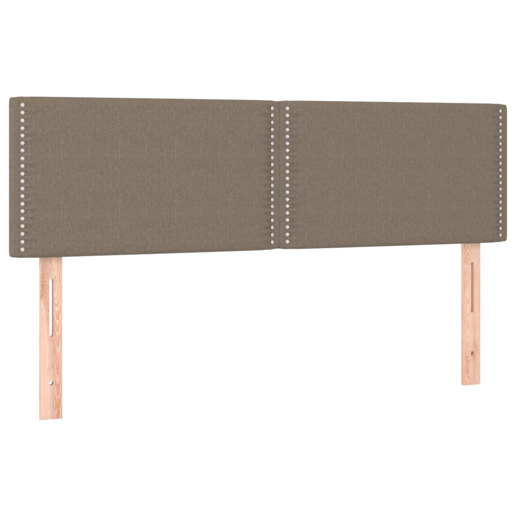 Κρεβάτι Boxspring με Στρώμα Taupe 140x190 εκ. Υφασμάτινο