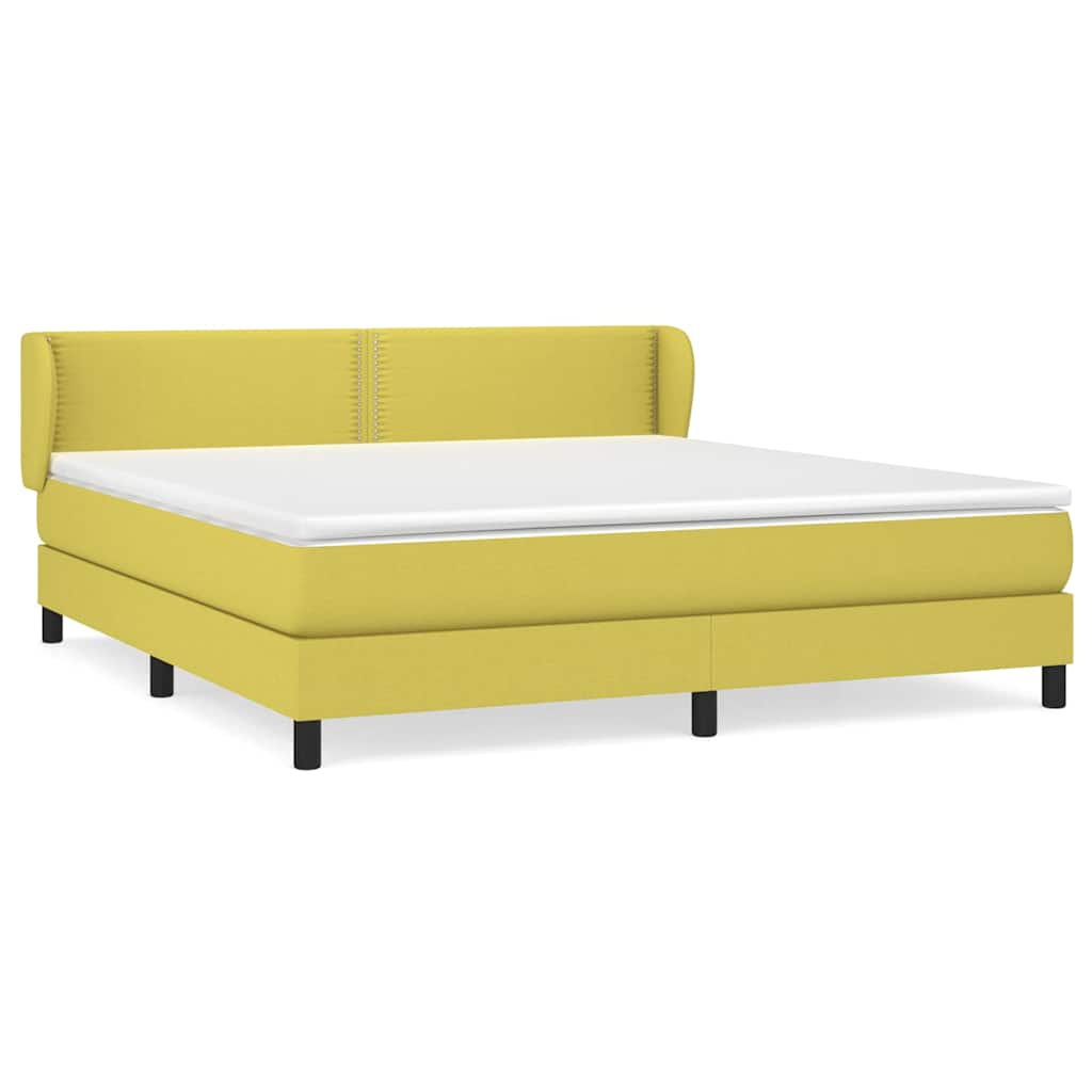 Κρεβάτι Boxspring με Στρώμα Πράσινο 180x200 εκ.Υφασμάτινο