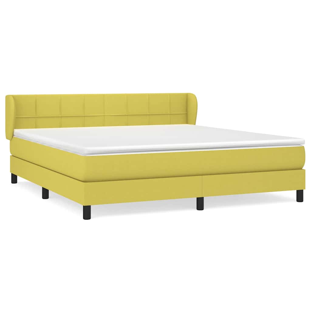 Κρεβάτι Boxspring με Στρώμα Πράσινο 180x200 εκ.Υφασμάτινο