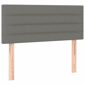 Κρεβάτι Boxspring με Στρώμα Σκούρο Γκρι 100x200 εκ. Υφασμάτινο