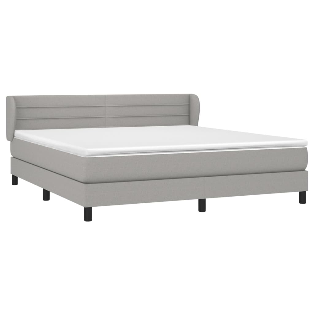 Κρεβάτι Boxspring με Στρώμα Αν. Πράσινο 160x200εκ Υφασμάτινο