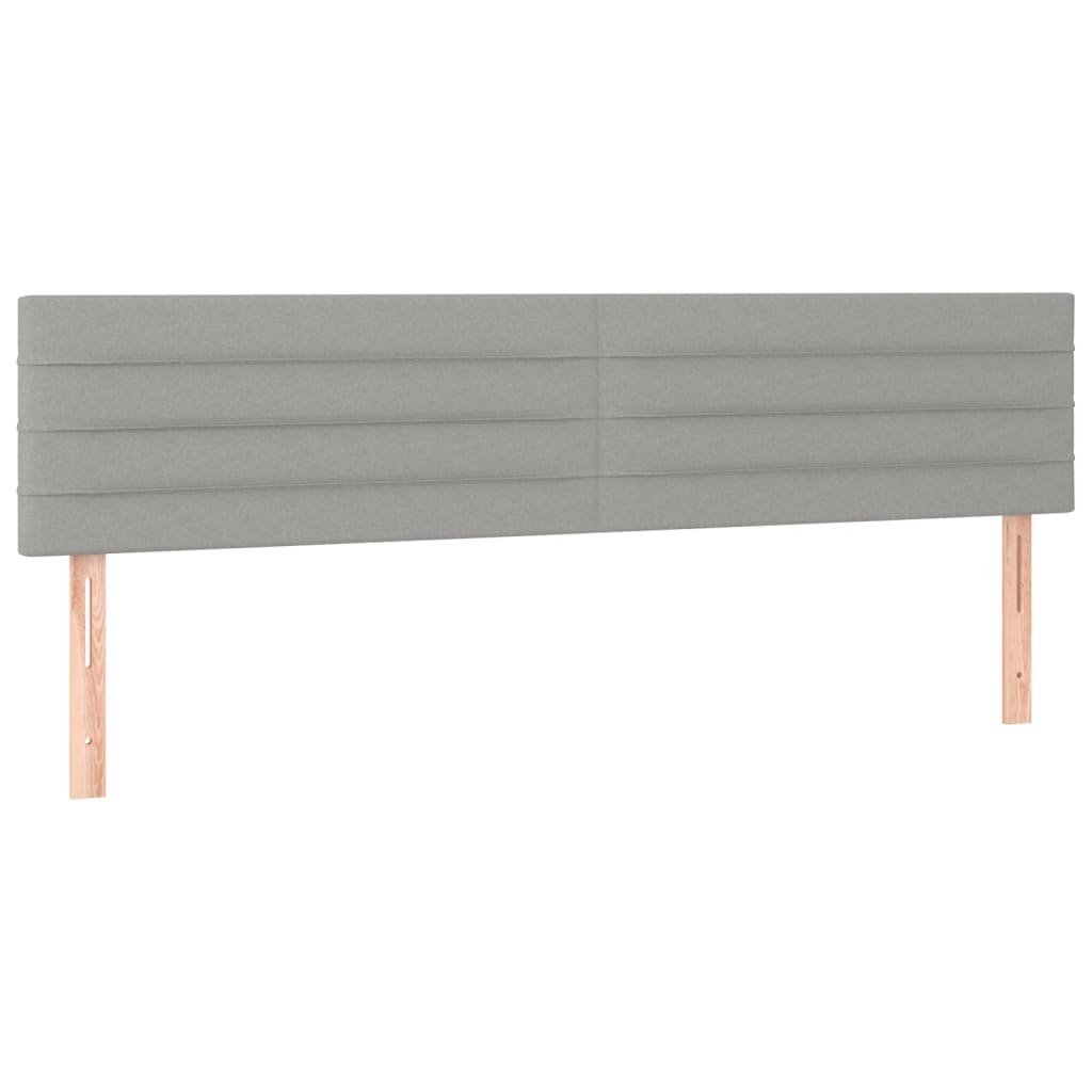 Κρεβάτι Boxspring με Στρώμα Ανοιχτό Γκρι 200x200 εκ. Υφασμάτινο - Pakobazaar