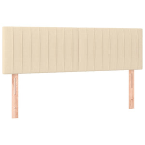 Κρεβάτι Boxspring με Στρώμα Κρεμ 140x190 εκ. Υφασμάτινο - Pakobazaar