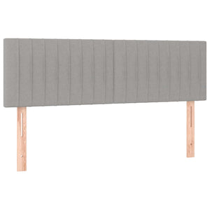 Κρεβάτι Boxspring με Στρώμα Ανοιχτό Γκρι 140x200 εκ. Υφασμάτινο