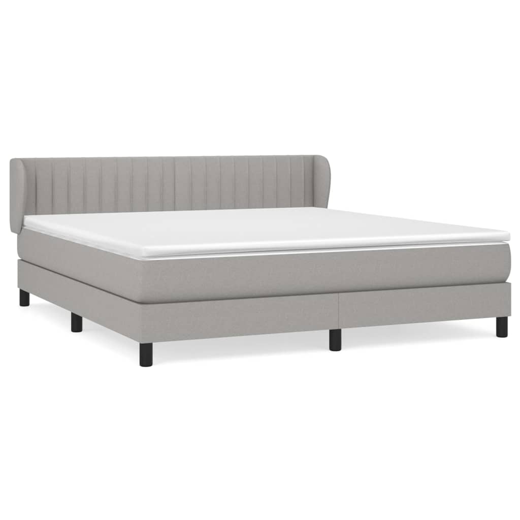 Κρεβάτι Boxspring με Στρώμα Αν. Πράσινο 160x200εκ Υφασμάτινο