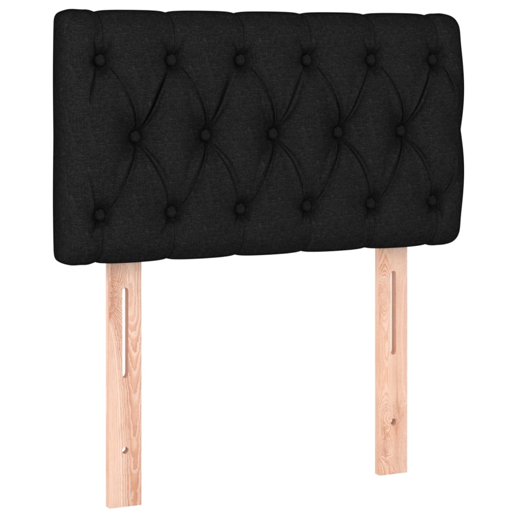Κρεβάτι Boxspring με Στρώμα Μαύρο 80 x 200 εκ. Υφασμάτινο