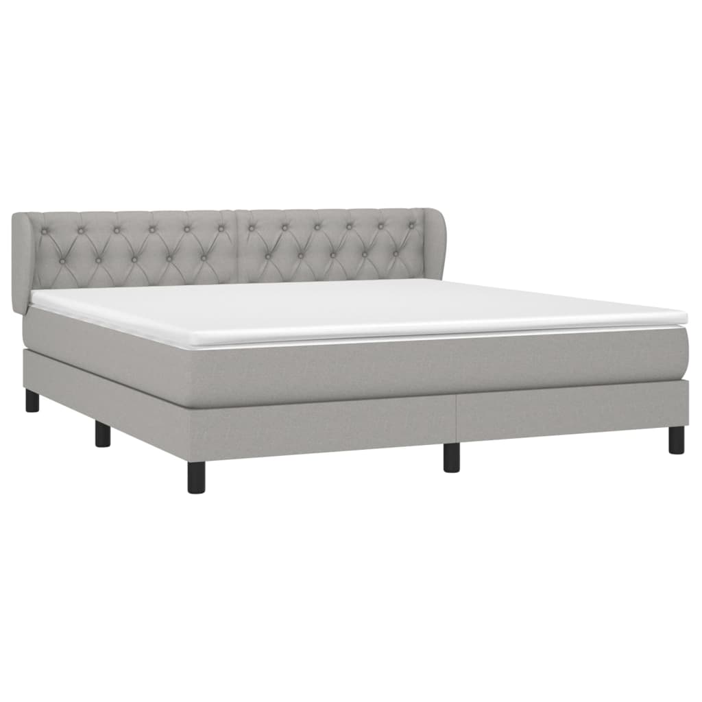 Κρεβάτι Boxspring με Στρώμα Αν. Πράσινο 160x200εκ Υφασμάτινο